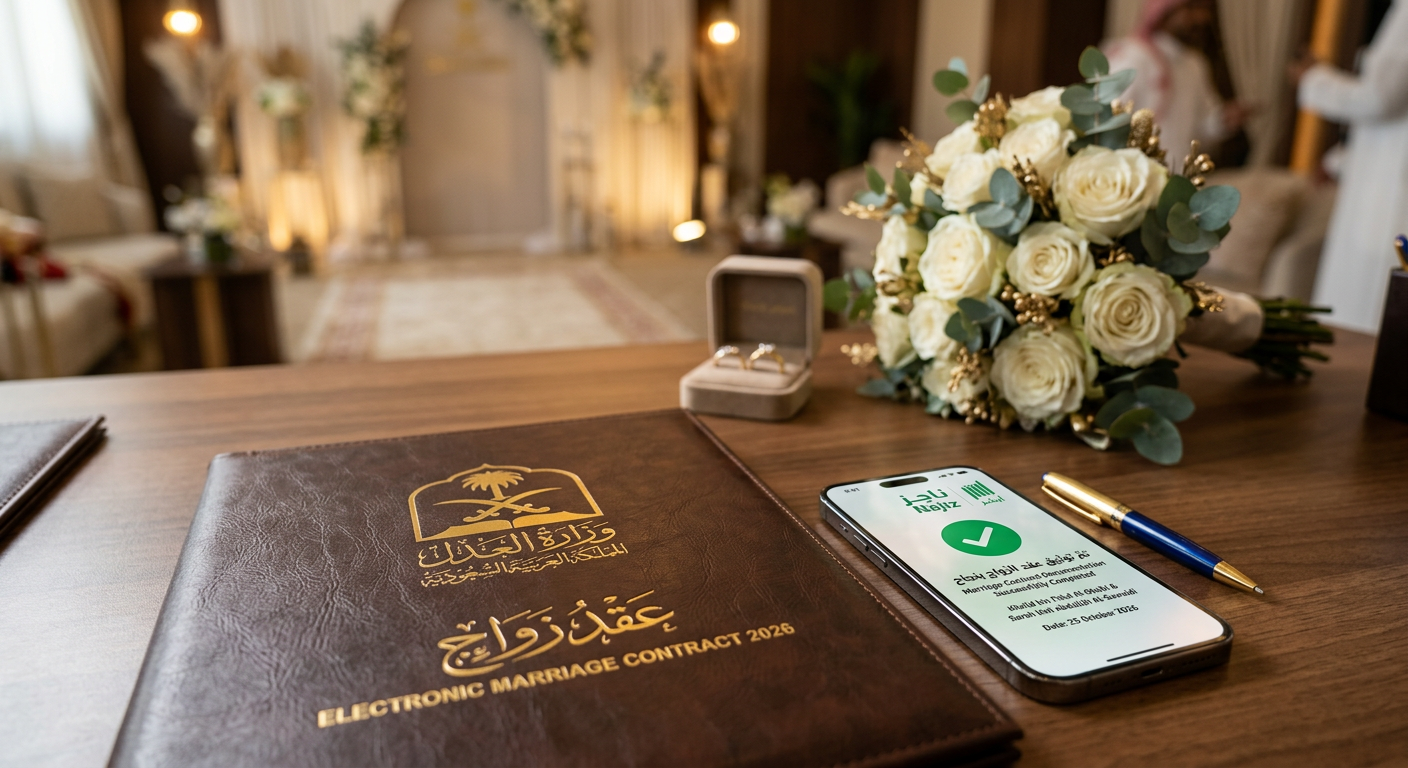 إجراءات استخراج تصريح الزواج في السعودية لعام 2026.