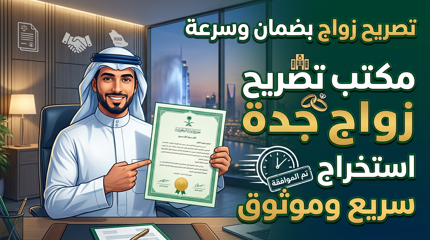 مكتب تصريح زواج جدة وتوثيق معاملات الزواج في السعودية.