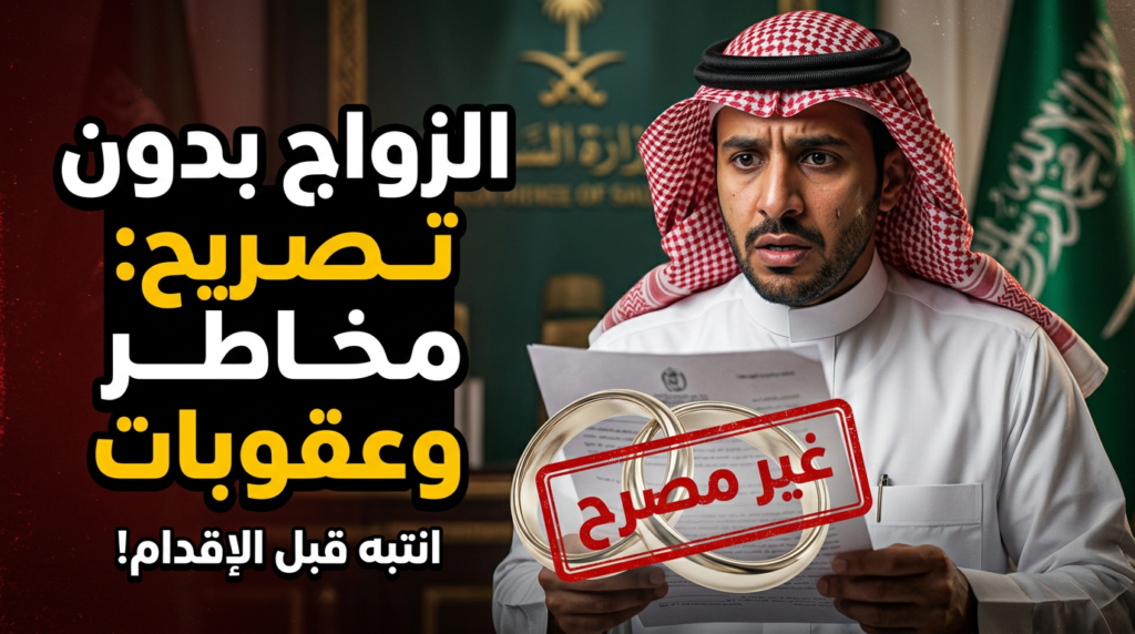 عقوبة الزواج بدون تصريح في السعودية وآثاره القانونية.